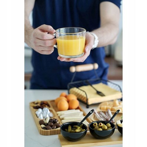 6x SZKLANE KUBKI DO KAWY szklanki do herbaty zestaw kubków Z UCHEM Tadar na Arena.pl