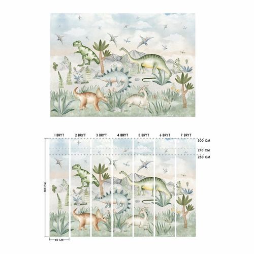 Tapeta Dinozaury W09 250 cm Płótno na Arena.pl