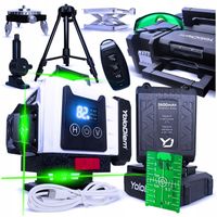 POZIOMICA LASEROWA 360 Laser Krzyżowy Zielony POZIOMNICA 4D 16 LINII