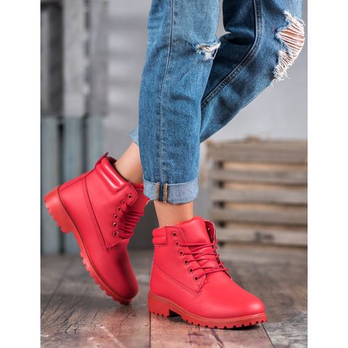 Czerwone Ocieplane Traperki r.37 na Arena.pl