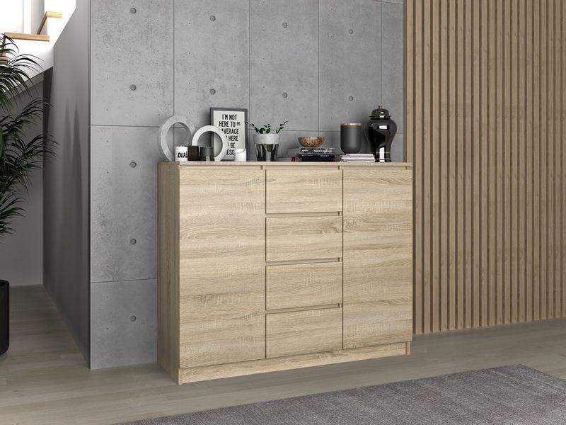 KOMODA 2 DRZWI 4 SZUFLADY SONOMA KOMPLET zdjęcie 6