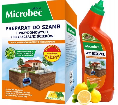 bros - microbec ultra 1kg zapach cytryny - preparat do szamb na Arena.pl