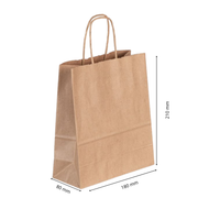 torba papierowa kraft 18x8x21 rolowany uchwyt
