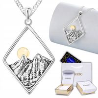 Srebrny Naszyjnik 925 z Górami Tatrami Polska Natura Góry Tatry Romb Słońce
