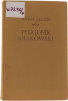 Michał Bałucki Tygodnik Krakowski seria Pisma wybrane Tom VII 1956
