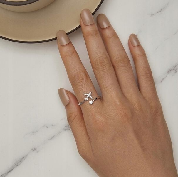 Pierścionek srebro regulowany SAMOLOT s925+pudełko zdjęcie 4