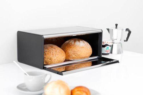 Chlebak prostokątny stal polerowana/czarny 163463 na Arena.pl