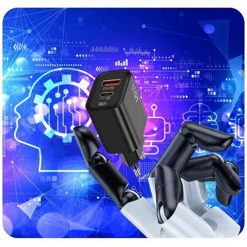 SZYBKA ŁADOWARKA KOSTKA GaN 45W ZASILACZ 2xUSB QC 3.0 PD 3A na Arena.pl