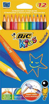 KREDKI BIC 12KOL. 180MM EVOLUTION KIDS 0963 zdjęcie 1