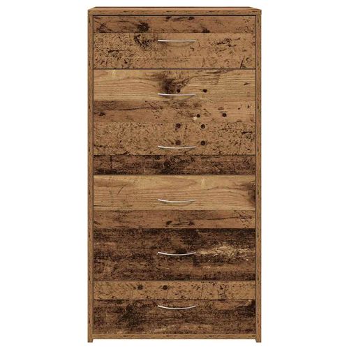 Komoda z 6 szufladami, stare drewno, 50x34x96 cm na Arena.pl