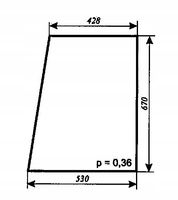szyba drzwi górna do ciągnika MTZ Belarus kabina Szyszka Sapieżyn