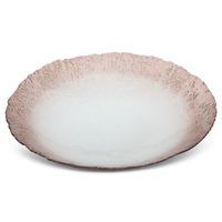 Misa dekoracyjna szklana SEVILLE 40X40X8 kremowa + brązowa