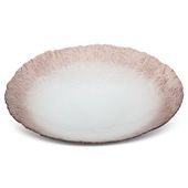 Misa dekoracyjna szklana SEVILLE 40X40X8 kremowa + brązowa