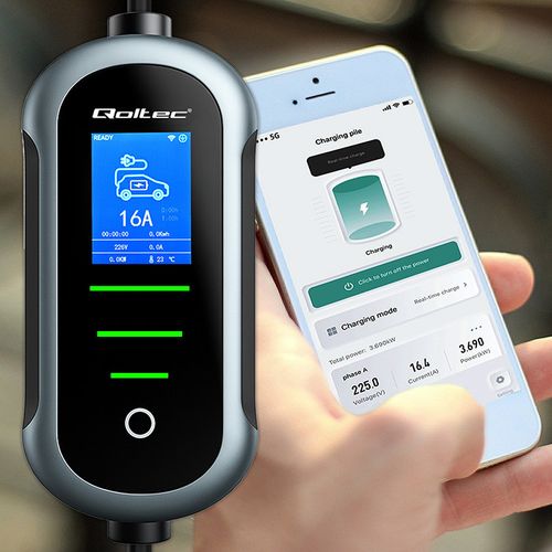 Qoltec Mobilna Ładowarka EV 3.5kW Typ2 Wi-Fi LCD 5m na Arena.pl