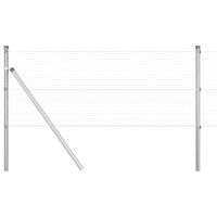 Ogrodzenie z słupkami Srebrny 0,5 x 25 m Stal