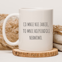 CHAMSKI KUBEK BEZ CENZURY | ŚMIESZNY PREZENT | DO PRACY BIURA DOMU | 330 ml