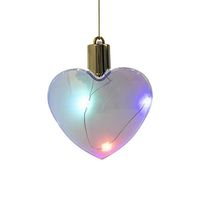 Plastikowa bombka świecąca kolorowym światłem - serduszko do sublimacji