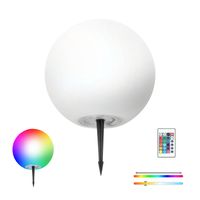 lampa ogrodowa solar led garden ball 30cm 3000k+rgb kobi design