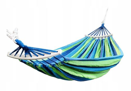 Hamak ogrodowy XXL 265x155cm | 2-osobowy, z pałąkami + torba na Arena.pl