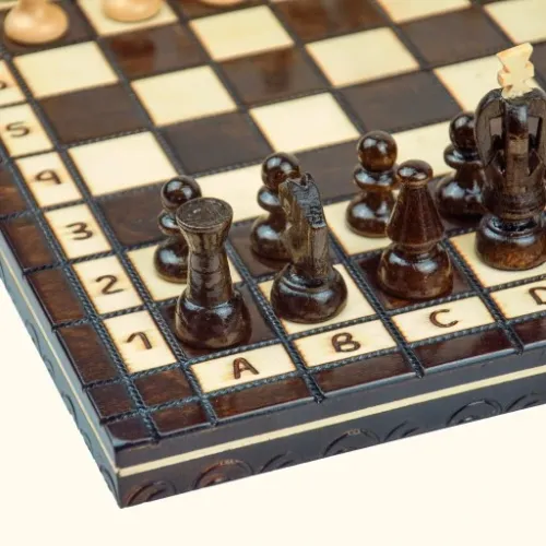 SZACHY DREWNIANE KLASYCZNE DRUKOWANE 31x31 na Arena.pl