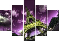 105CM 150CM OBRAZ 5 ELEM WIEŻA EIFFLA PARYŻU DRUK