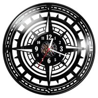 Zegar ścienny z płyty winylowej Kompas 1773.14