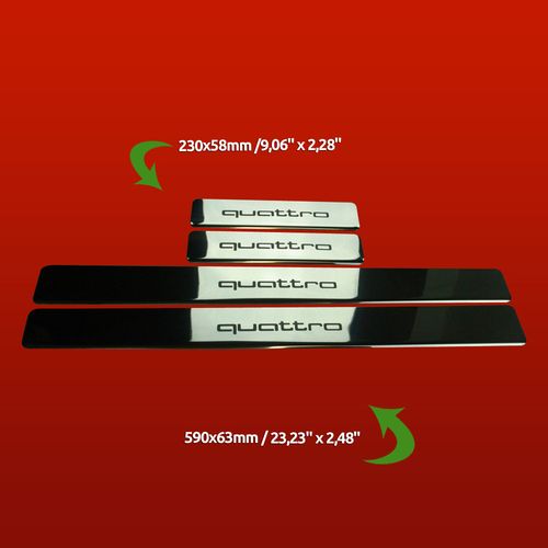 Listwa progowa AUDI A4 B6 QUATTRO Stal nierdzewna 304 połysk 4szt na Arena.pl