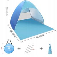 AUTOMATYCZNY NAMIOT PLAŻOWY NA PLAŻĘ SAMOROZKŁADAJĄCY POPUP 165x150x110 CM