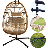 FOTEL WISZĄCY HUŚTAWKA OGRODOWA KOKON KOSZ BUJANY BOCIANIE GNIAZDO BOHO 1OS