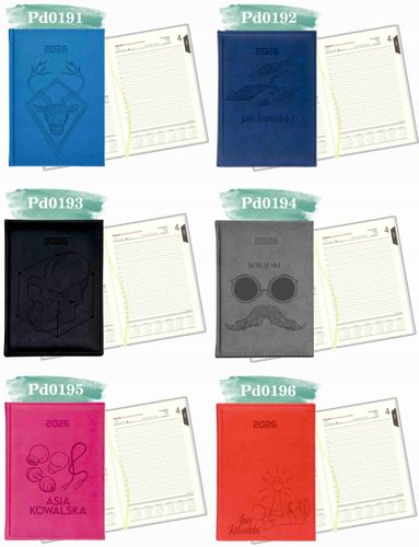 GRAWEROWANY KALENDARZ książkowy A5 2026 personalizacja duży wybór wzorów na Arena.pl