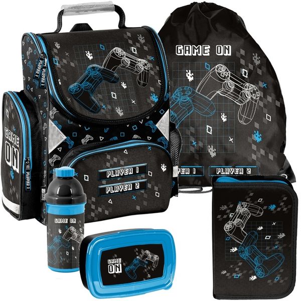 TORNISTER szkolny PASO GAME PLECAK - klasa 1-3 -ZESTAW 5 el. zdjęcie 1