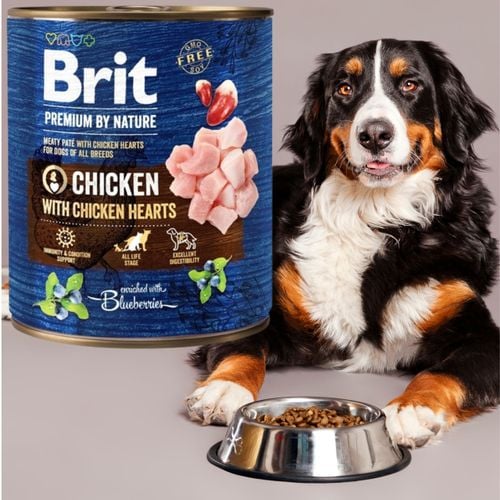 mokra karma dla psa z kurczakiem brit premium by nature 800g chicken hearts na Arena.pl