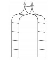 PERGOLA OGRODOWA PODPORA DO KWIATÓW METALOWA 265x38x135cm