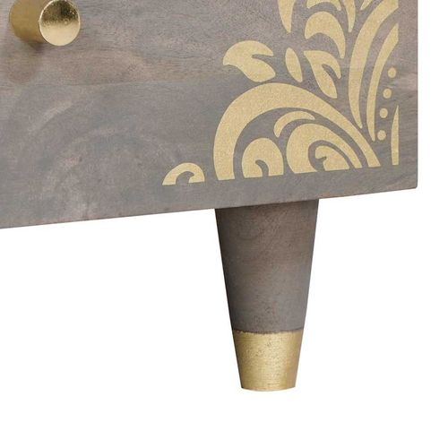 Stolik kawowy Szary 80 x 54 x 40 cm lite drewno mango na Arena.pl