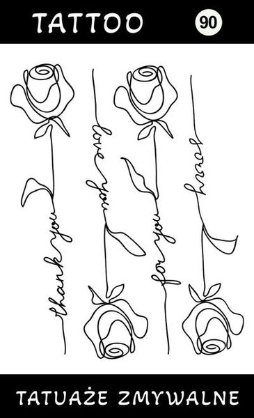 Tatuaże zmywalne Róże zdjęcie 1
