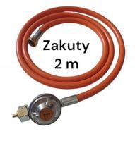 Zestaw przyłączeniowy wąż i reduktor Bradas do gazu 2m zakuty nyplem