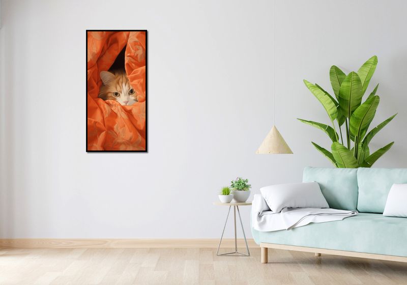 Plakat 50x100cm Ukryty Kot zdjęcie 4