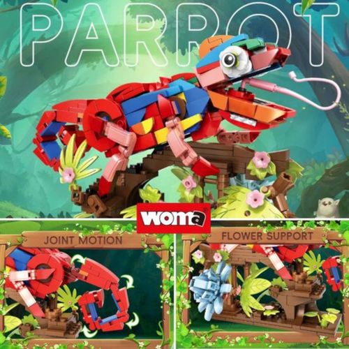 Klocki konstrukcyjne 3w1 Papuga Kameleon Krab Creator zestaw 538 elementów na Arena.pl