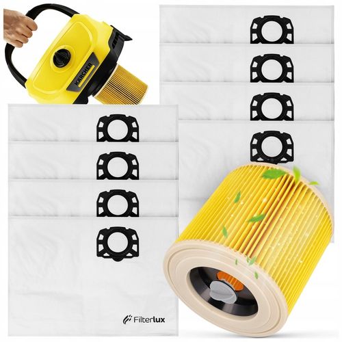 8x Worki filtr do Karcher WD3 WD2 SE4001 KFI 357 V15 V17 V19 na Arena.pl