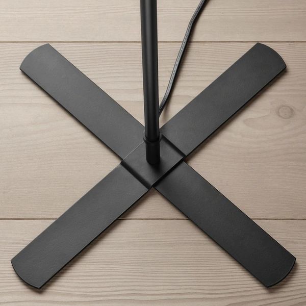 IKEA BARLAST Lampa podłogowa, czarny/biały 150 cm zdjęcie 4