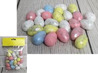 Jajka wielkanocne POSREBRZANE 2x3 cm kpl 24 szt   EAD-18111