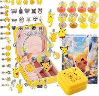 ZESTAW KORALIKÓW DO ROBIENIA BRANSOLETEK BIŻUTERII CHARMS KORALIKI PIKACHU