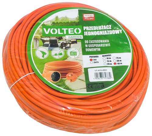 przedłużacz ogrodowy 15m przewód h05vv-f 2*1mm - vt-410-1501 na Arena.pl
