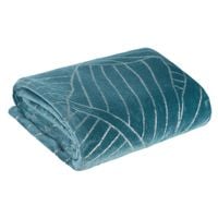 Koc na fotel LUNA2 150X200 turkusowy + srebrny