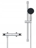Zestaw prysznicowy GROHE Bateria Termostat Drążek Słuchawka Chrom 34800001
