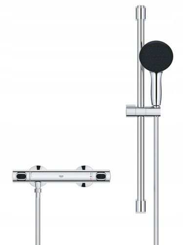 Zestaw prysznicowy GROHE Bateria Termostat Drążek Słuchawka Chrom 34800001 na Arena.pl