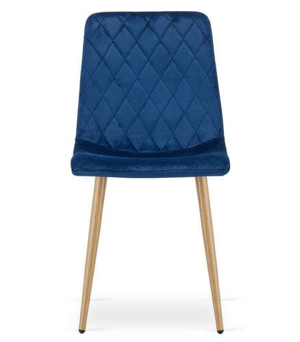 Krzesło TURIN - granat aksamit / nogi kolor drewna x 4 na Arena.pl