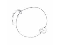 Rodowana srebrna bransoleta gwiazd celebrytka serca serduszka srebro 925 Z1820BR