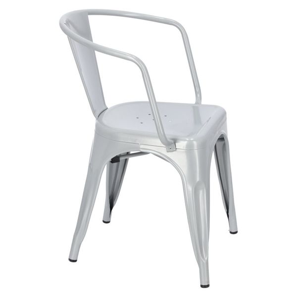 Krzesło Paris Arms szare inspirowane Tolix zdjęcie 5