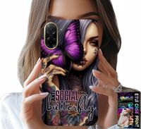 ETUI DO XIAOMI POCO X7 PRO 5G - ANTI SOCIAL BUTTERFLY RÓŻOWY MOTYL + SZKŁO